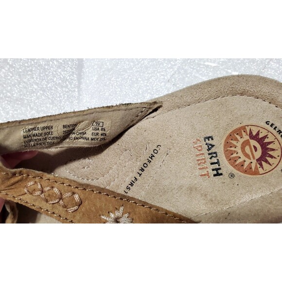 Earth Shoes Women's Size 8.5W Conway Brown Leather Slide Sandals Slip-On Comfort - Picture 8 of 12